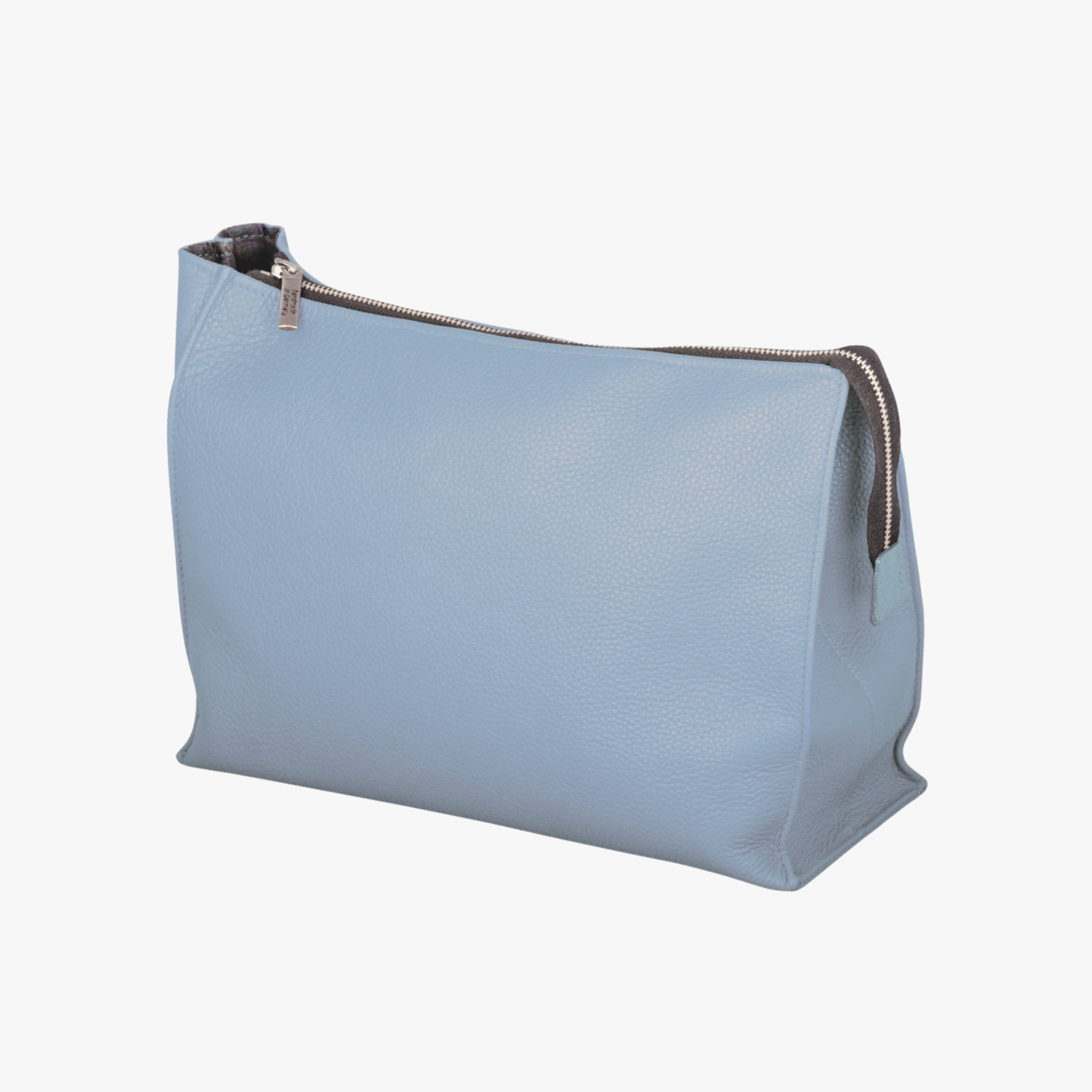 Lederkulturtasche Hellblau