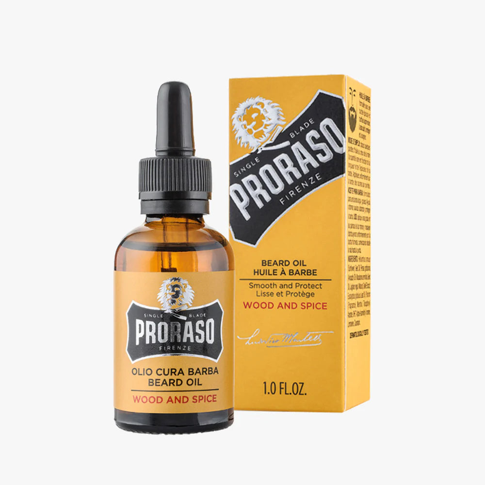 PRORASO BEARD OIL WOOD & SPICE 30ML (1FLOZ)