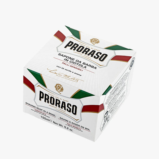 PRORASO SHAVING SOAP WHITE SENSITIVE TIEGEL 150ML (5.2OZ)