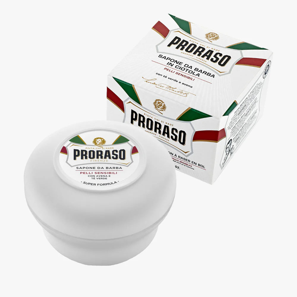 PRORASO SHAVING SOAP WHITE SENSITIVE TIEGEL 150ML (5.2OZ)