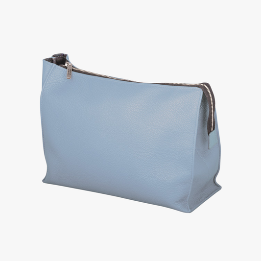 Lederkulturtasche Hellblau