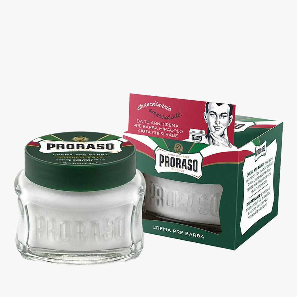 PRORASO PRESHAVE CREAM GREEN REFRESH 100ML (3.6OZ)