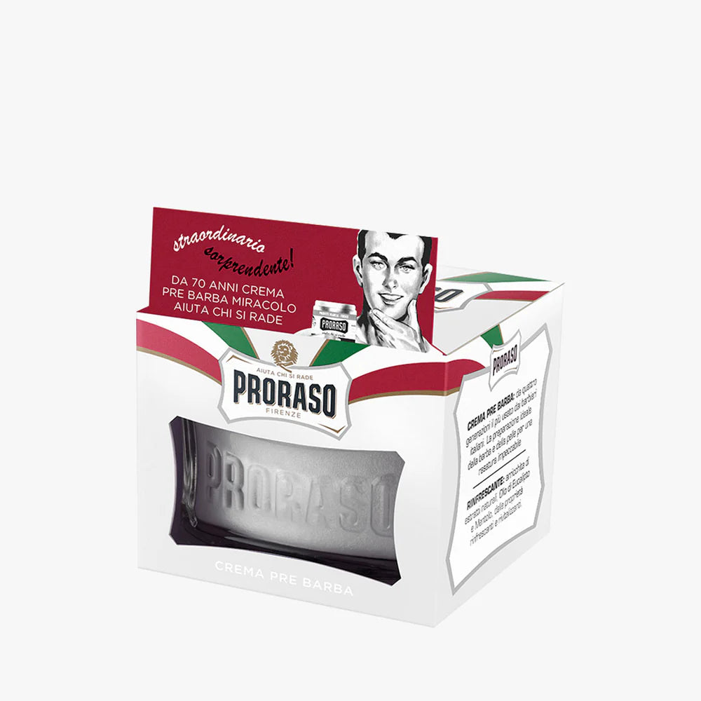 PRORASO PRESHAVE CREAM WHITE SENSITIVE 100ML (3.6OZ)