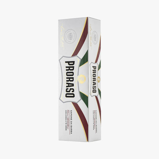 PRORASO SHAVING CREAM WHITE SENSITIVE TUBE 150ML (5.2OZ)