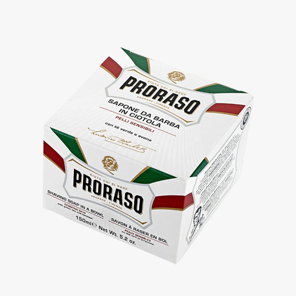 PRORASO SHAVING SOAP WHITE SENSITIVE TIEGEL 150ML (5.2OZ)