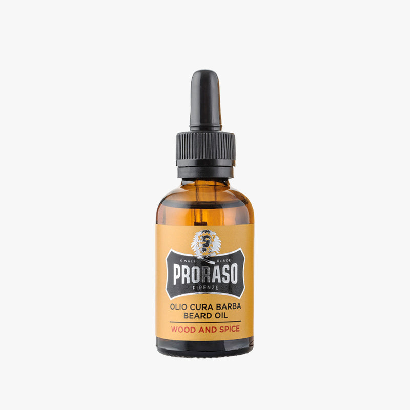 Bestandteil des Beard Basics Duos: Proraso Beard Oil Wood & Spice 30 ml