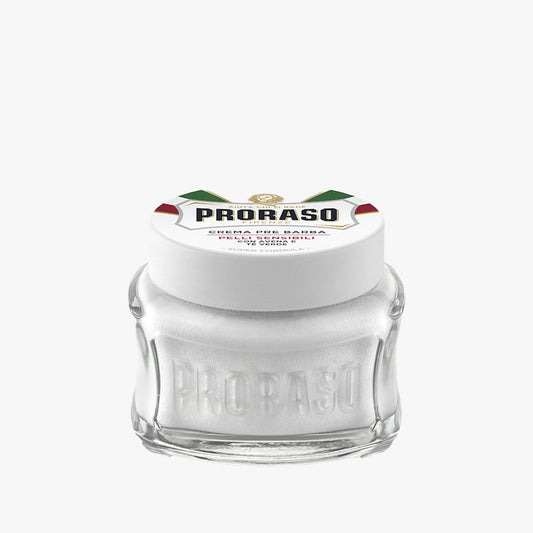 PRORASO PRESHAVE CREAM WHITE SENSITIVE 100ML (3.6OZ)